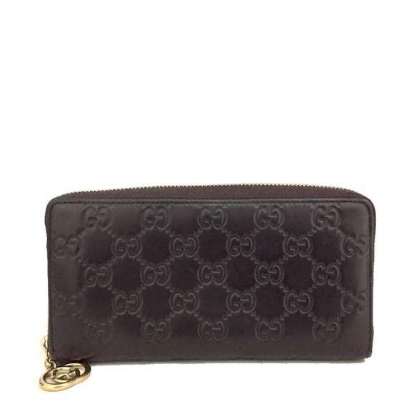 Gucci Handbags - GUCCI GUCCISSIMA Interlovking GG Logo Leather Zip Around Long Wallet
